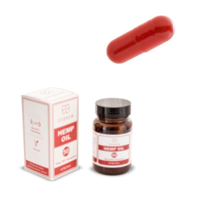 Endoca Cápsulas de aceite de cáñamo 1500 mg CBD, 30 piezas