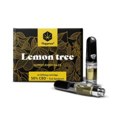 Happease Lemon Tree cartridge 1200 mg, 85% CBD, 2 pcs x 600 mg