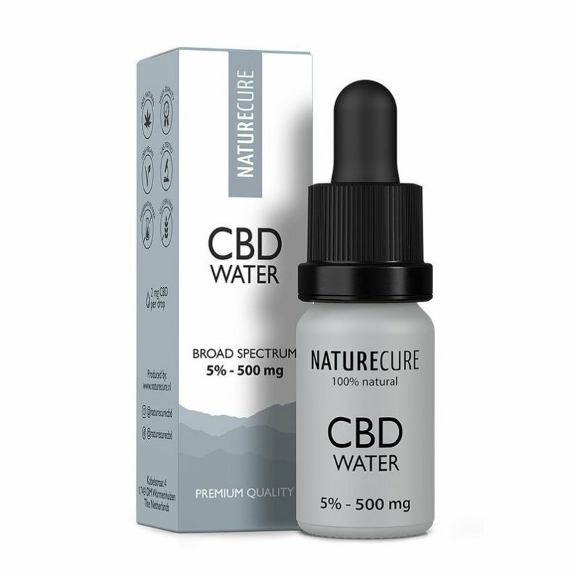 Nature Cure CBD rozpuszczalne w wodzie 5%, 10 ml, 500 mg