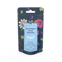 Hemnia Hea Night's Sleep Gummies Mustsõstar palderjani ja kannatuslillega, 15 tk