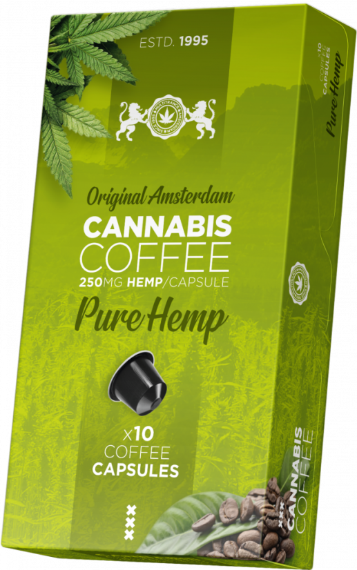 Capsules de café au cannabis (250 mg de chanvre) - Carton (10 boîtes)