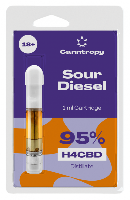 Canntropy H4CBD カートリッジ サワー ディーゼル、95% H4CBD、1 ml