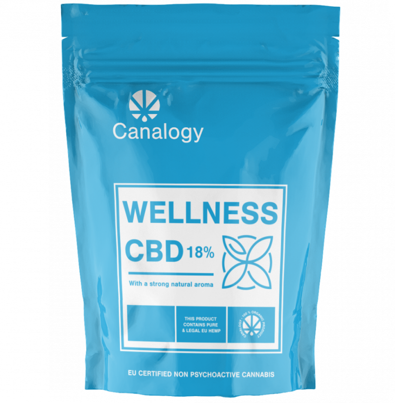 Canalogy CBD kaņepju zieds Wellness 18%, 1 g - 1000 g