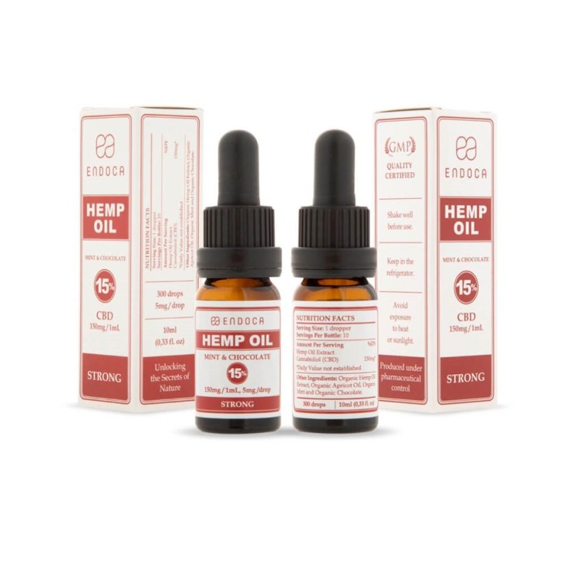 Endoca Aceite de Cáñamo Chocolate Menta 4500 mg CBD (15%), 30 ml