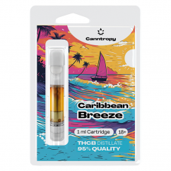 Canntropy Cartucho Caribbean Breeze THCB, 95% de qualidade, 1 ml, sem THC