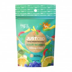JustCBD Gummies Sour Worms 100 mg CBD