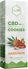 Biscoitos Recheados com Creme de Avelãs MediCBD (90 mg) - Caixa (18 pacotes)