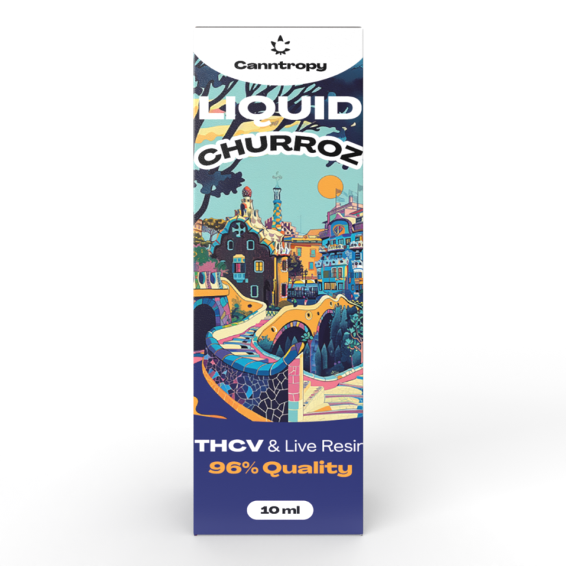 Canntropy THCV Liquid Churroz dzīvie sveķu terpēni, THCV 96% kvalitāte, 10 ml