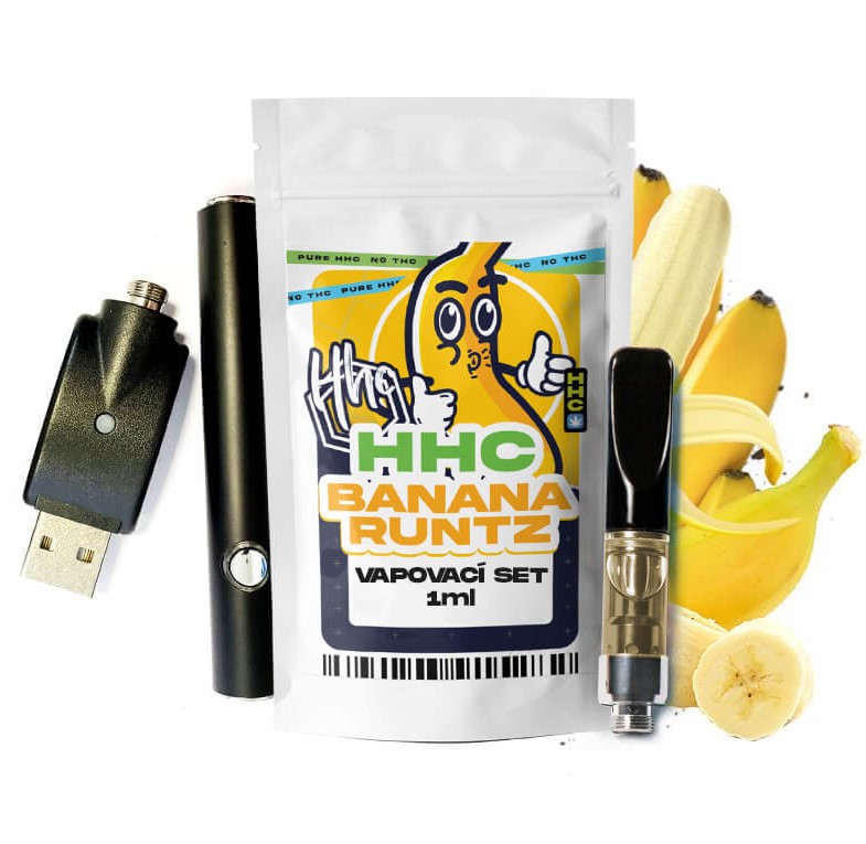 Czech CBD HHC-sett rafhlaða + hylki Banana Runtz 94%, 1 ml