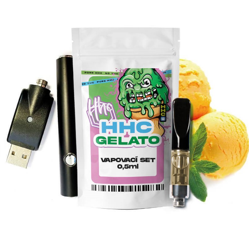 Czech CBD HHC komplekta akumulators + kasetne Gelato, 94 %, 0,5 Jr