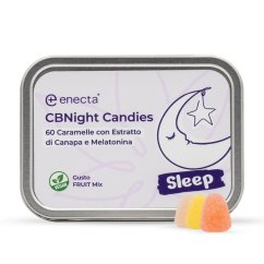 Enecta CBNight Gummies 60 stk, 300 mg CBD, 9 mg melatónín, 120 g