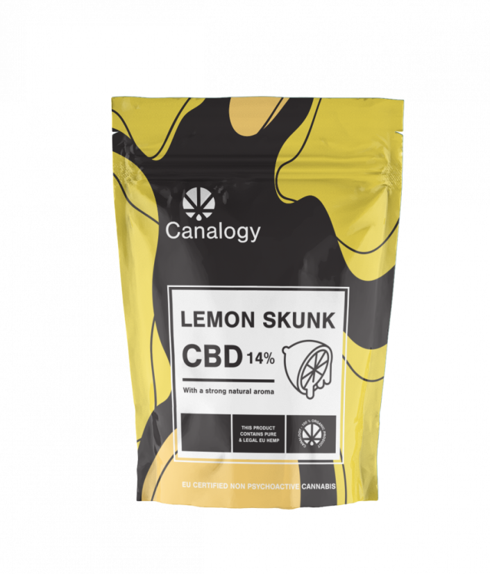 Canalogy CBD Flor de cânhamo Lemon Skunk 14%, 1 g - 1000 g
