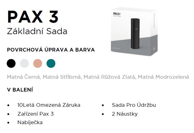 PAX 3 Máy hóa hơi Onyx / Đen - bộ hoàn chỉnh