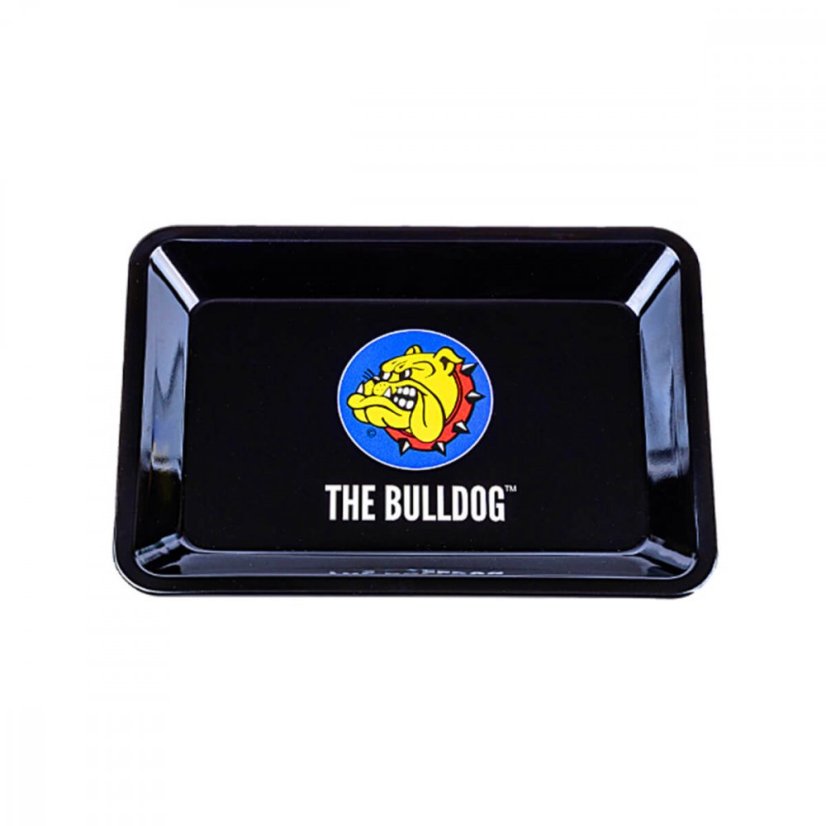 Vassoio per rollare The Bulldog Original in metallo, piccolo, 18 cm x 12,5 cm x 1,5 cm
