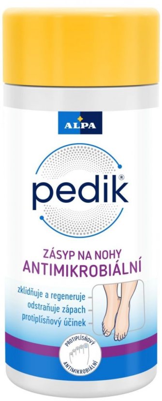 Alpa Pedik fodpulver med et antimikrobielt tilsætningsstof 100 g, 10 stk.