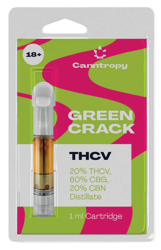 Canntropy Hộp mực THCV Vết nứt xanh - 20 % THCV, 60 % CBG, 20 % CBN, 1 Jr.