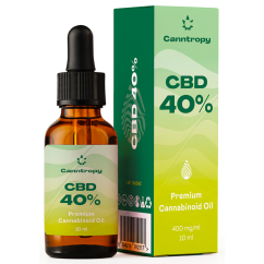 Canntropy CBD aukščiausios kokybės kanabinoidų aliejus – 40% CBD, 400 mg/ml, 10 ml