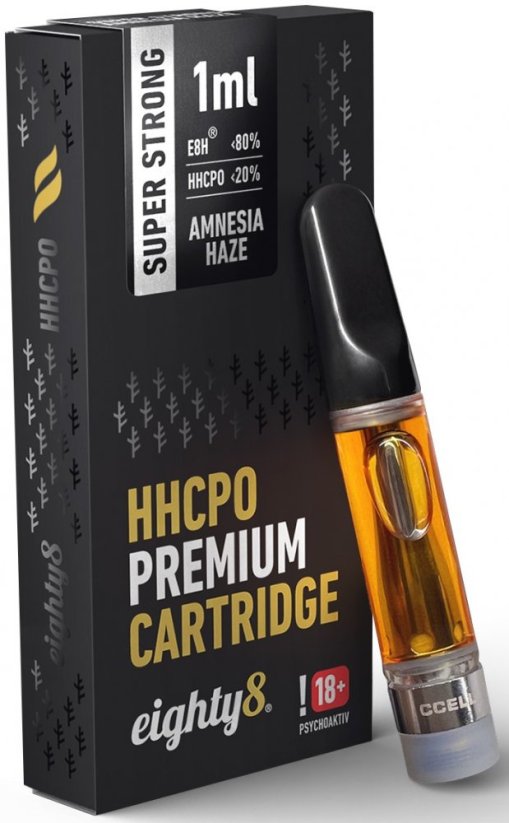 Eighty8 HHCPO kārtridžs Super Strong Premium Amnesia, 20% HHCPO, 1 ml