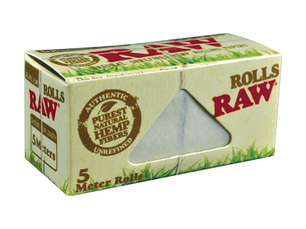 RAW Organic Hemp Slim rouleaux Feuilles à rouler, 5m - 24 pcs