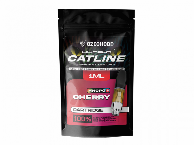 Czech CBD - HHCPO 10% CATline Cherry Cartridge, 1 ml, bez THC-a
