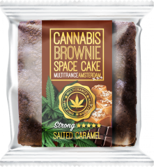 Brownie de Caramelo Salgado de Cannabis (Forte Sabor Sativa) - Caixa (24 embalagens)