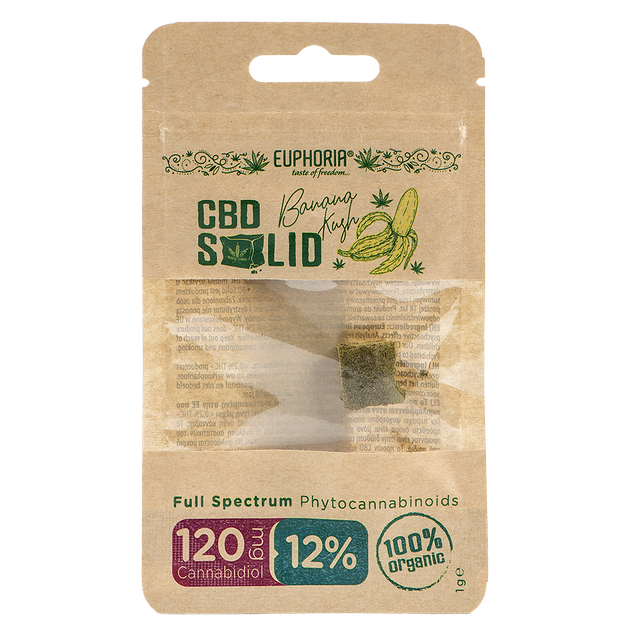 Euphoria CBD Presset cannabis Banana Kush 1 gram, 12 %, 120 mg CBD