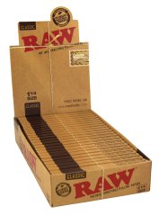 Papel corto RAW sin blanquear tamaño 1¼ - 24 piezas en una caja
