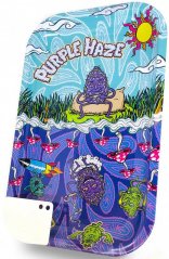 Best Buds Purple Haze Stort rullebrett i metall med magnetisk slipekort