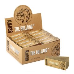 The Bulldog Brown Unbleached Filter Tips, 50 pcs / display