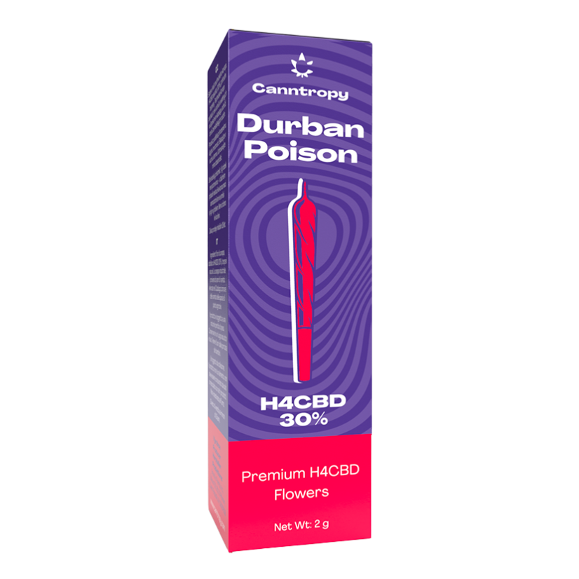 Canntropy H4CBD Prerolls Durban Poison, 30% H4CBD, 1,5g - Displaybox, 10 st