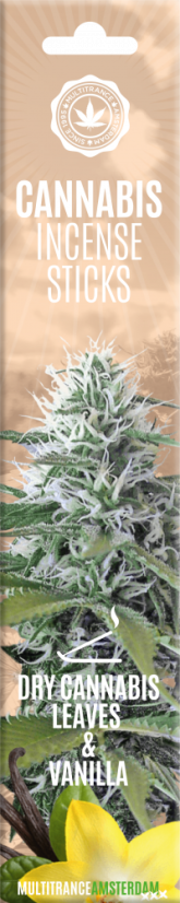 Varitas de incienso de cannabis Cannabis seco y vainilla - Caja (6 paquetes)