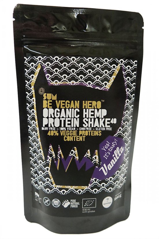 SUM Shake de proteína de cânhamo Be Vegan Hero Baunilha 200g