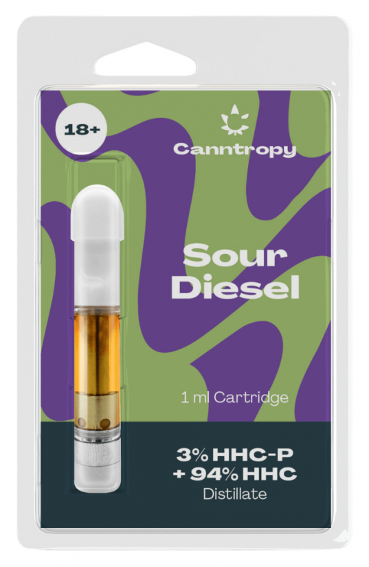 Canntropy HHC Φυσίγγιο ανάμειξης Ξινό Ντίζελ, 3 % HHC-P, 94 % HHC, 1 ml