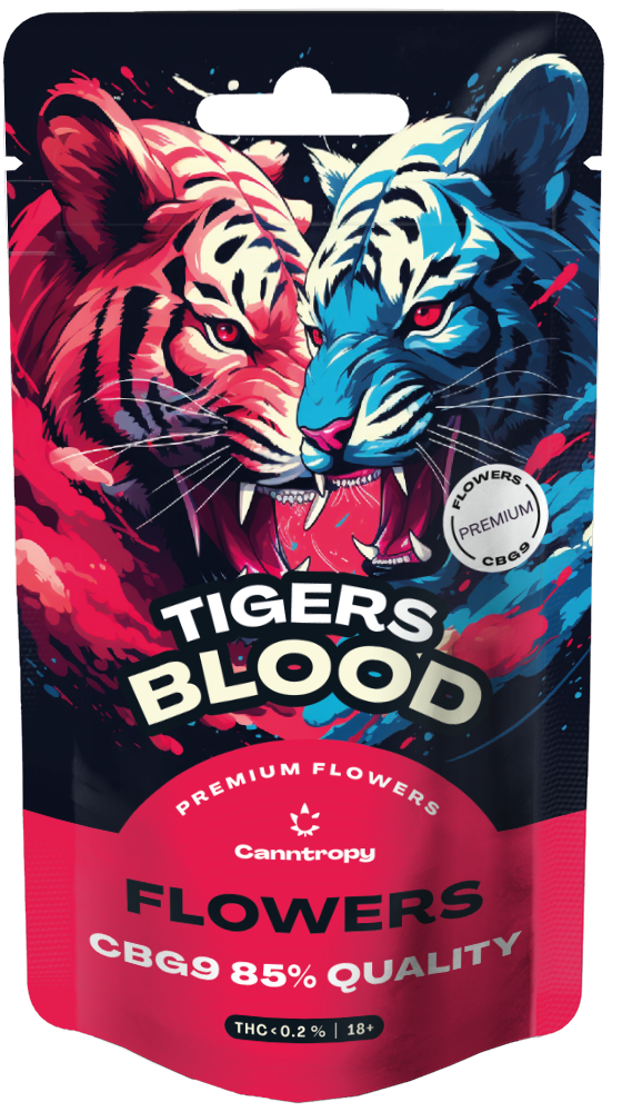 Canntropy CBG9 prémiové květy Tiger Blood v 85% koncentraci CBG9